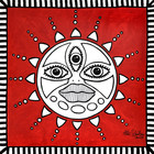 Third eye sun in red